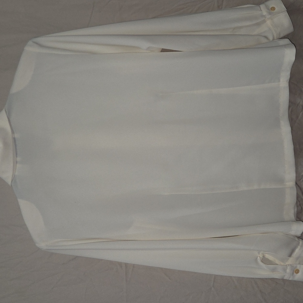 Chaus Ivory Long Sleeve Peter Pan Collar Vintage Blouse - Picture 3 of 4